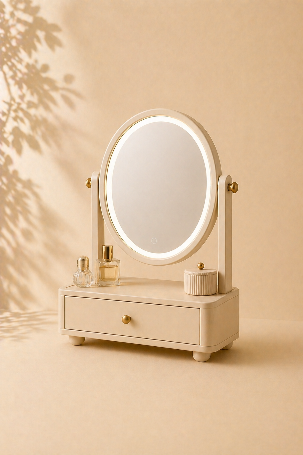 GiggleDen Round Vanity Mirror